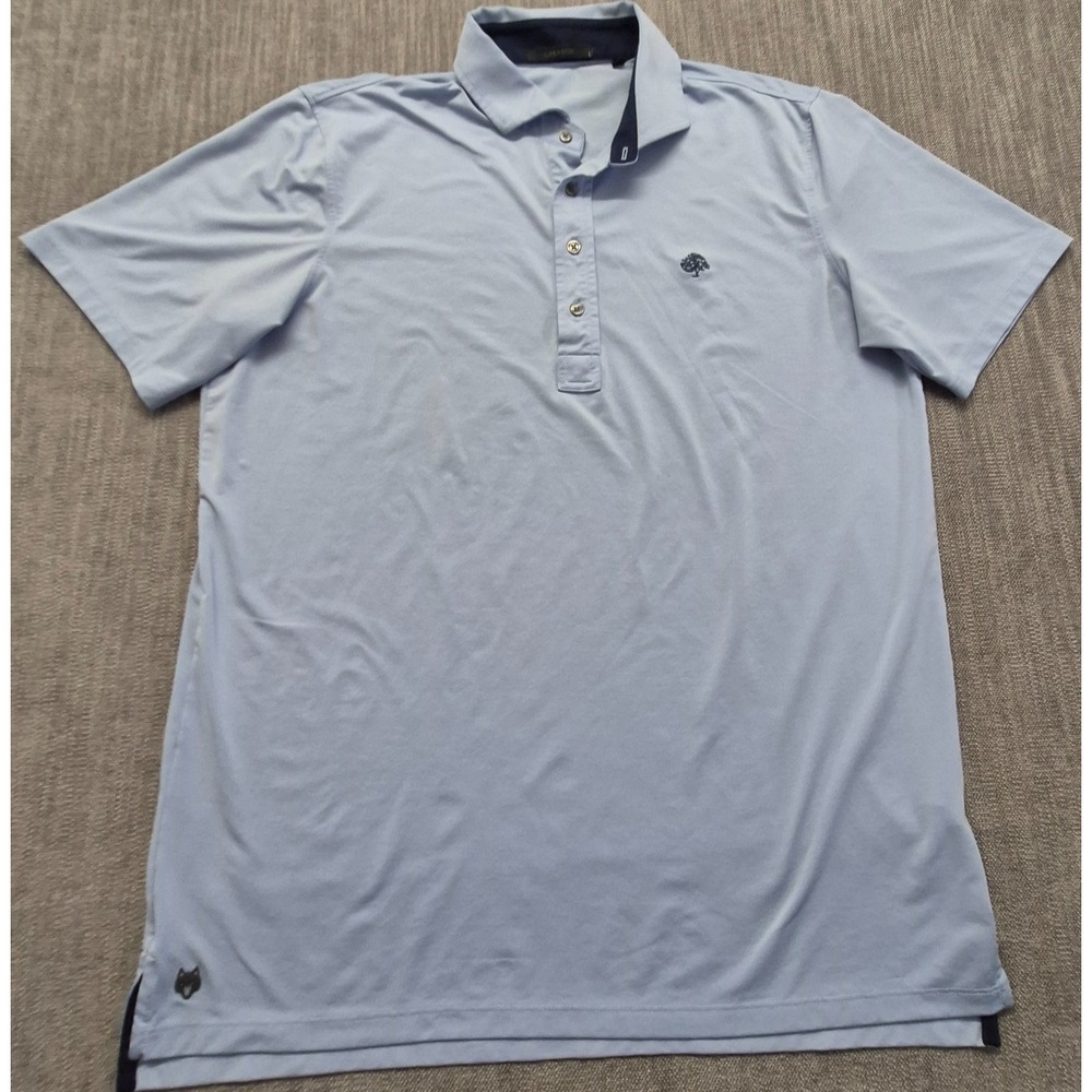 Greyson Clothiers Men's light blue golf polo LG Performance stretch Tree Logo